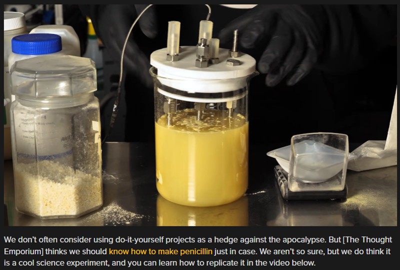 hackaday - DIY Penicillin